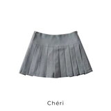 Side slit pleats skirt