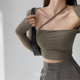 Open cropped long t-shirts