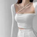 Open cropped long t-shirts