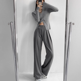 Tuck wide pants