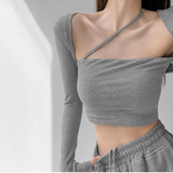 Open cropped long t-shirts