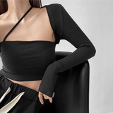 Open cropped long t-shirts