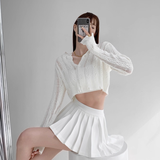 Structured pleats pants skirt