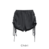 Side gather short pants