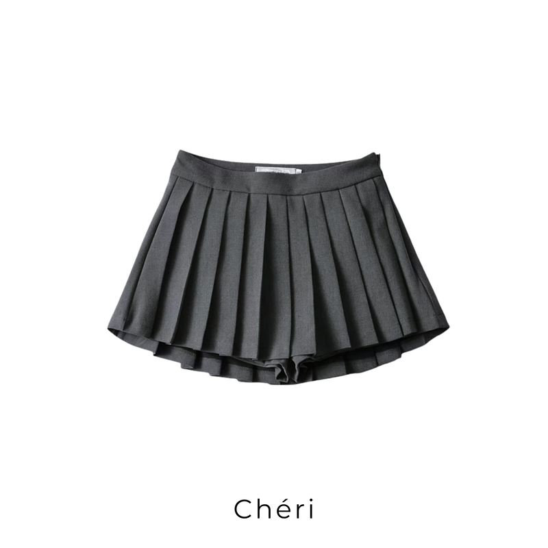 Structured pleats pants skirt