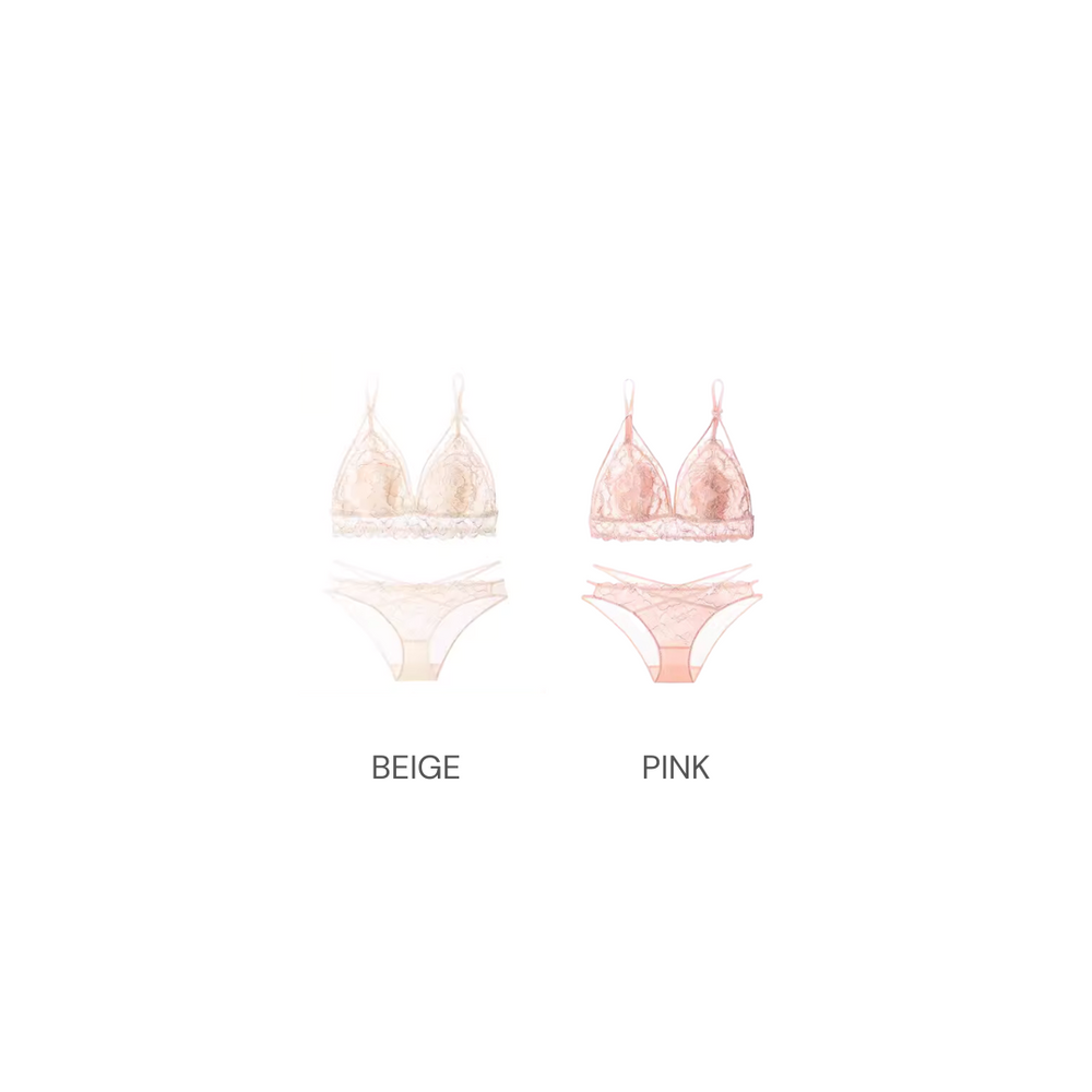 ❤︎スペシャル価格❤︎フランス Etam ♡ アイボリーレースノンワイヤー ピンクピンクピンク PINK PINK PINK ノンワイヤー総レースブラ
