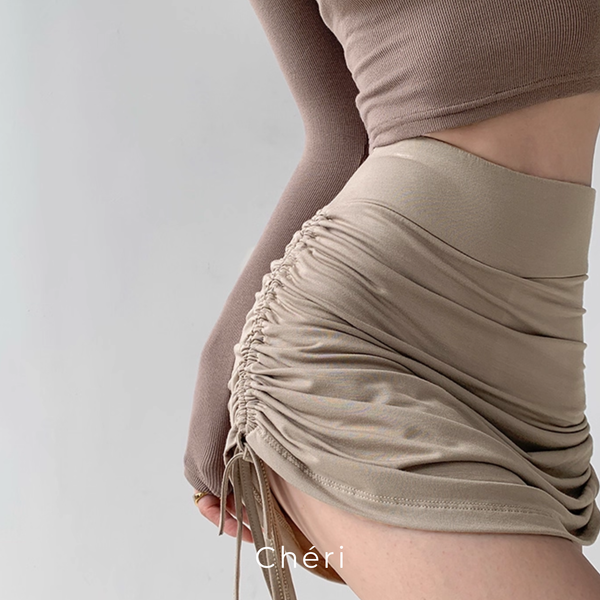 Side gather pants skirt