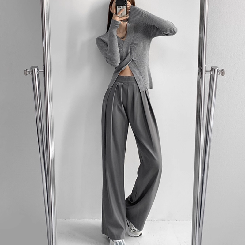 Tuck wide pants