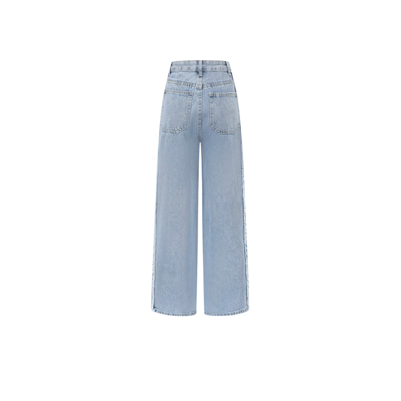 하늘｜Fringe long denim