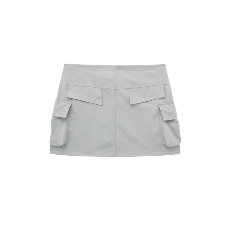 하늘｜Y2K cargo mini skirt