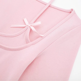 하늘｜Layered ribbon long sleeve