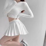 Structured pleats pants skirt